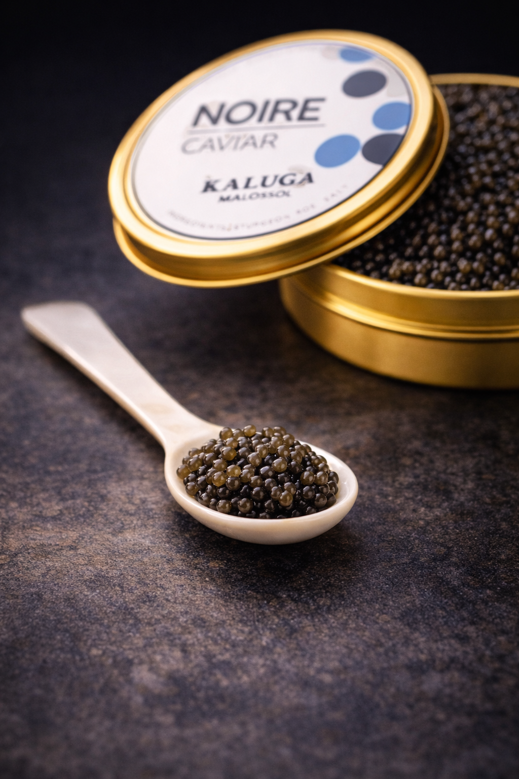 Kaluga Premium Sturgeon Black Caviar 1.8 Ounces / 50 Grams, Imported, Sturgeon Roe, Premium Quality