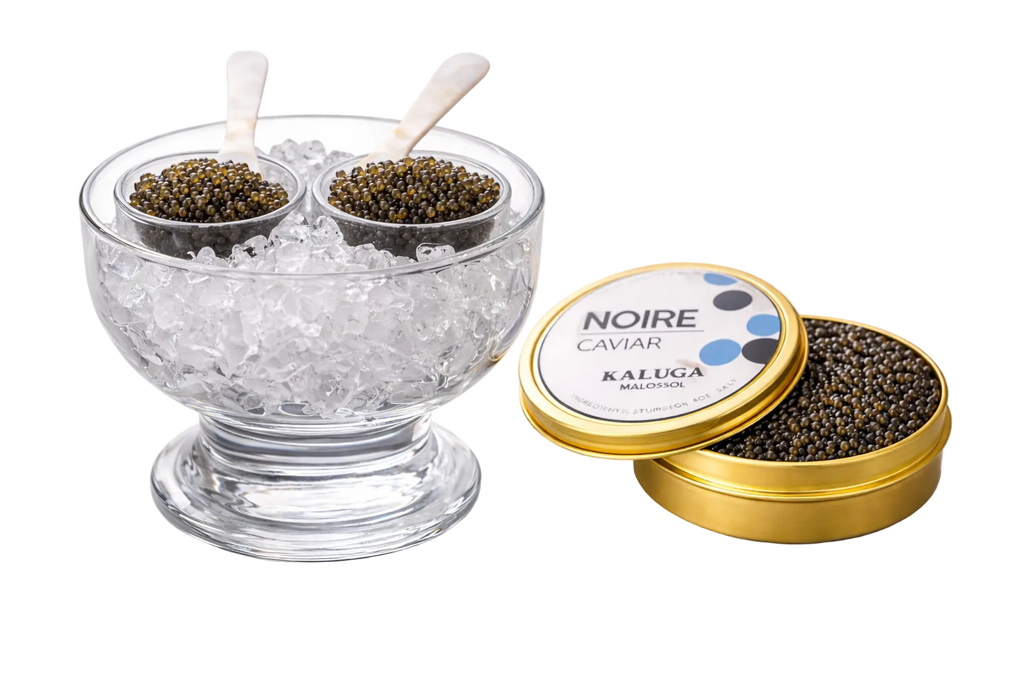 Kaluga Premium Sturgeon Black Caviar 1.8 Ounces / 50 Grams, Imported, Sturgeon Roe, Premium Quality
