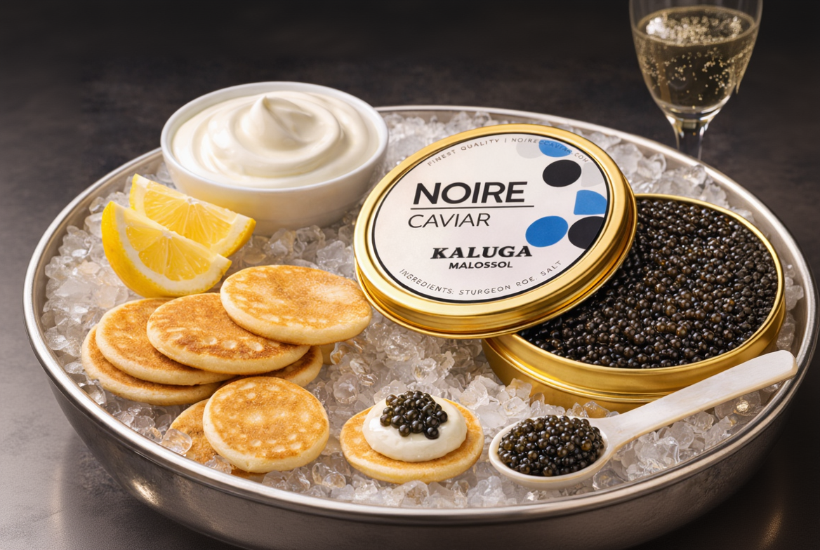 French Mini Caviar Blinis, Ready To Eat - 16 Count