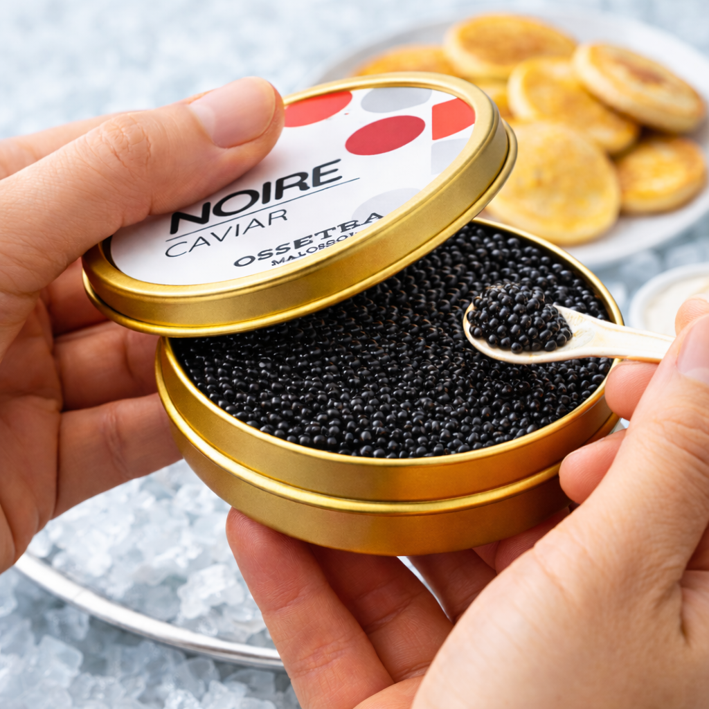 Ossetra Premium Sturgeon Black Caviar 8.8 Ounces / 250 Grams, Imported, Premium Quality