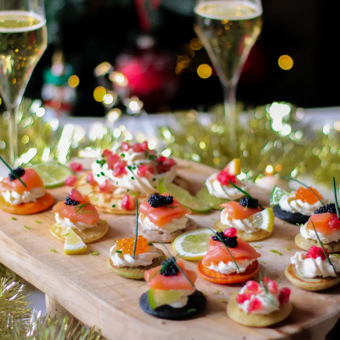 French Mini Caviar Blinis, Ready To Eat - 16 Count