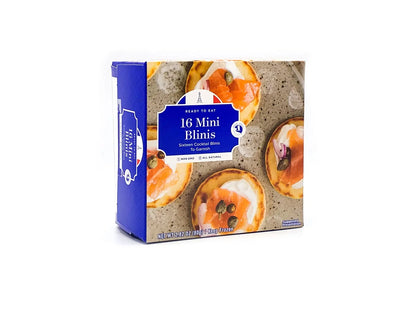French Mini Caviar Blinis, Ready To Eat - 16 Count